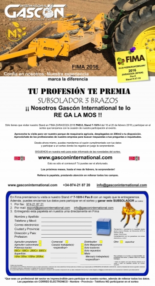 Participa en el SORTEO de un SUBSOLADOR Gascón International